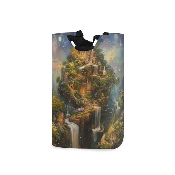 Laundry Basket Laundry Hampers 12.6*11* 22.7 Inch Storage Basket Laundry Hampers is Lightweight and Foldable Magic Castle