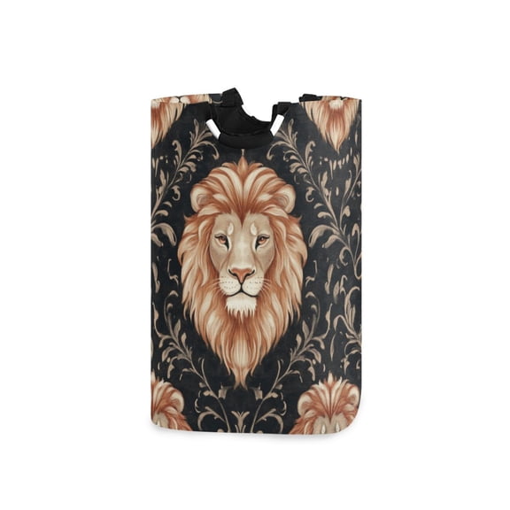 Laundry Basket Laundry Hampers 12.6*11* 22.7 Inch Storage Basket Laundry Hampers is Lightweight and Foldable Pretty Cartoon Lion Face