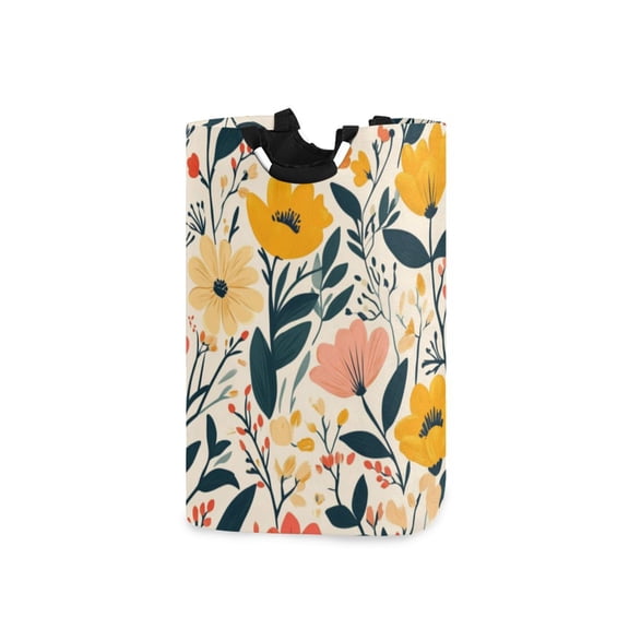 Laundry Basket Laundry Hampers 12.6*11* 22.7 Inch Storage Basket Laundry Hampers is Lightweight and Foldable Pretty Flowers4
