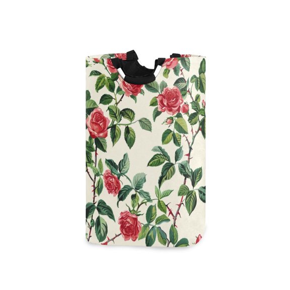 Laundry Basket Laundry Hampers 12.6*11* 22.7 Inch Storage Basket Laundry Hampers is Lightweight and Foldable Prickly Rose