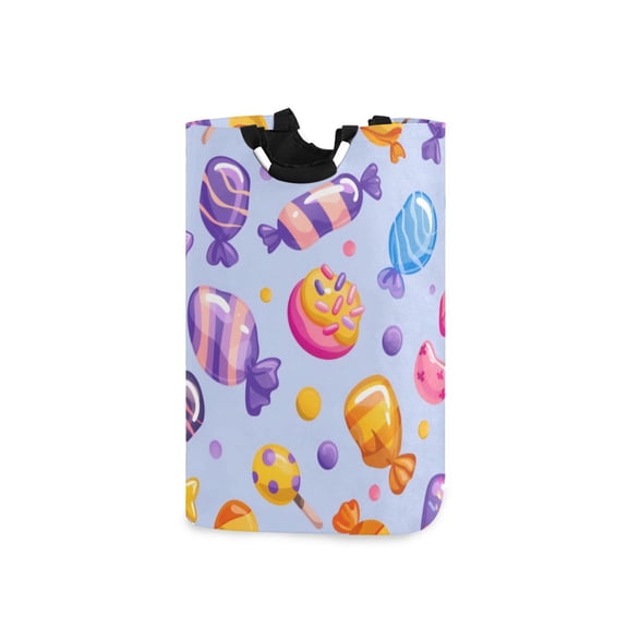 Laundry Basket Laundry Hampers 12.6*11* 22.7 Inch Storage Basket Laundry Hampers is Lightweight and Foldable Purple Candy