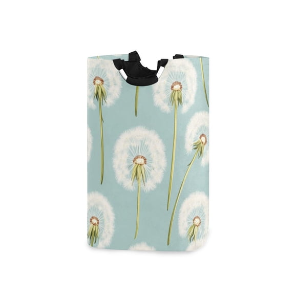 Laundry Basket Laundry Hampers 12.6*11* 22.7 Inch Storage Basket Laundry Hampers is Lightweight and Foldable White Cartoon Dandelion
