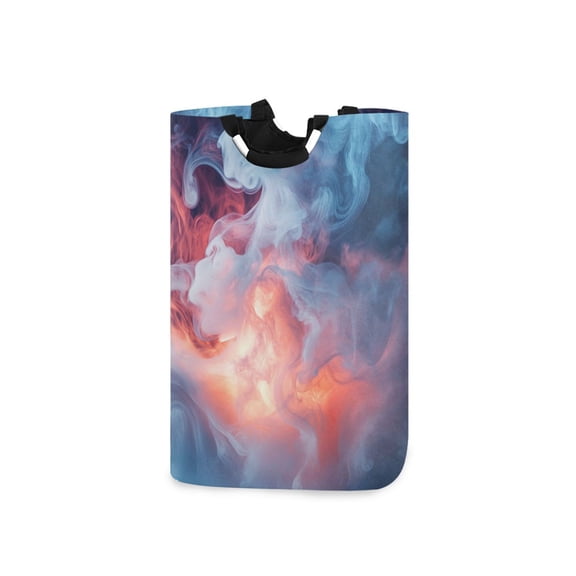 Laundry Basket Laundry Hampers 12.6*11* 22.7 Inch Storage Basket Laundry Hampers is Lightweight and Foldable White Smoke