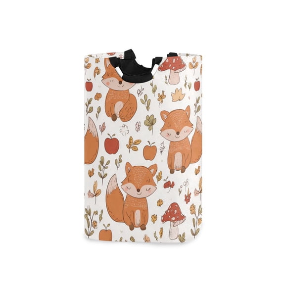 Laundry Basket Laundry Hampers Storage Basket Store Clothes Lightweight and Foldable Autumn Fox Mushroom Scene