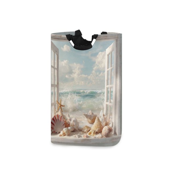 Laundry Basket Laundry Hampers Storage Basket Store Clothes Lightweight and Foldable Beach Open Window View