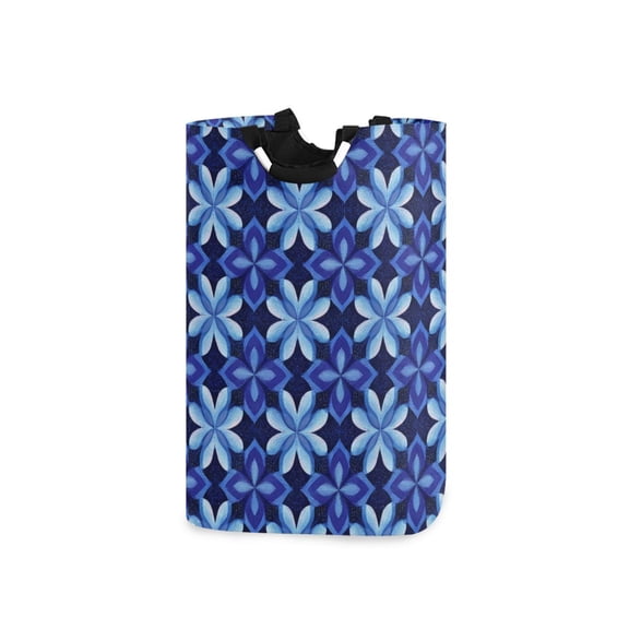 Laundry Basket Laundry Hampers Storage Basket Store Clothes Lightweight and Foldable Beautiful Dark Blue Pattern