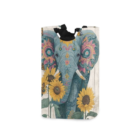 Laundry Basket Laundry Hampers Storage Basket Store Clothes Lightweight and Foldable Beautiful Elephant Pattern