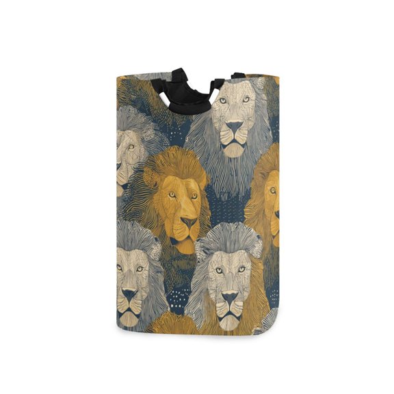 Laundry Basket Laundry Hampers Storage Basket Store Clothes Lightweight and Foldable Beautiful Yellow Lion