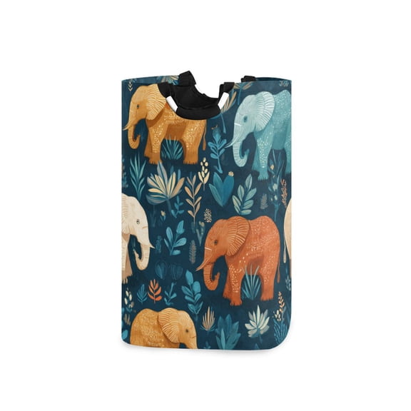 Laundry Basket Laundry Hampers Storage Basket Store Clothes Lightweight and Foldable Cartoon Elephant Seamless