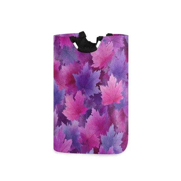 Laundry Basket Laundry Hampers Storage Basket Store Clothes Lightweight and Foldable Cartoon Purple Maple Leaves