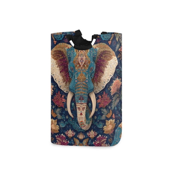 Laundry Basket Laundry Hampers Storage Basket Store Clothes Lightweight and Foldable Cartoon Watercolor Elephant