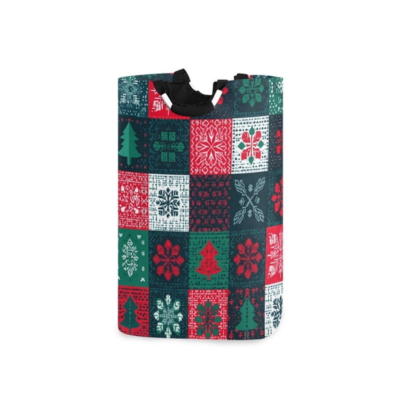 Laundry Basket Laundry Hampers Storage Basket Store Clothes Lightweight and Foldable Christmas Element Pattern