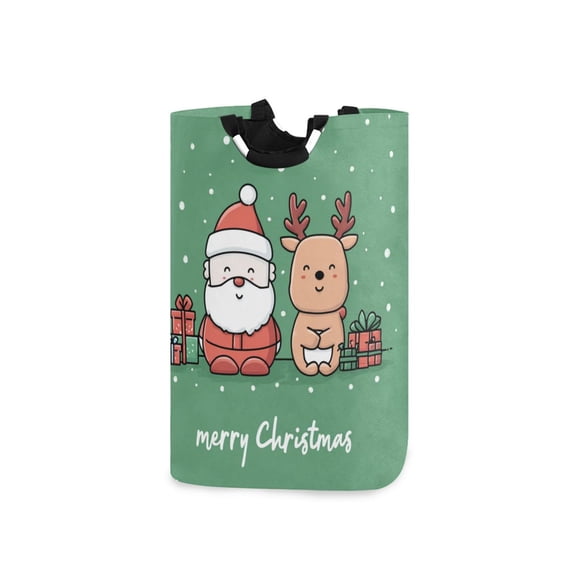 Laundry Basket Laundry Hampers Storage Basket Store Clothes Lightweight and Foldable Christmas Reindeer Cartoon