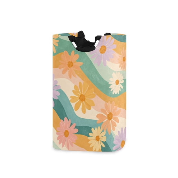 Laundry Basket Laundry Hampers Storage Basket Store Clothes Lightweight and Foldable Colorful Chrysanthemums Seamless