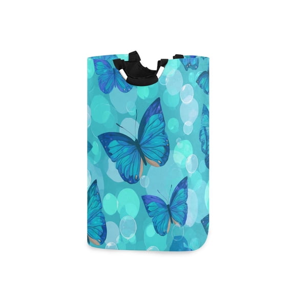 Laundry Basket Laundry Hampers Storage Basket Store Clothes Lightweight and Foldable Cool Seamless Butterfly Pattern
