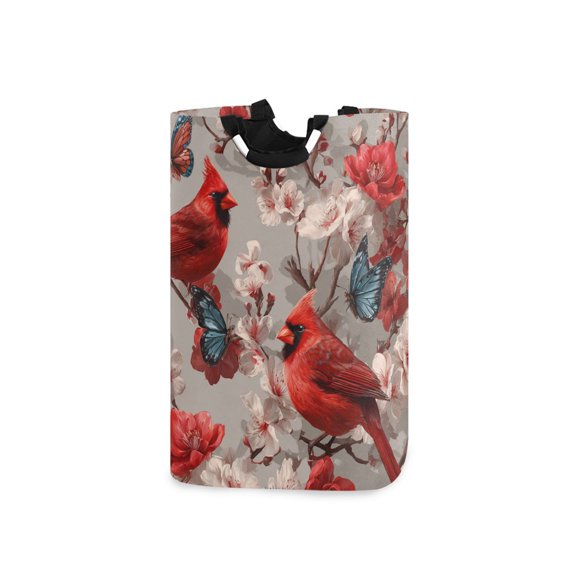 Laundry Basket Laundry Hampers Storage Basket Store Clothes Lightweight and Foldable Cute Red Bird