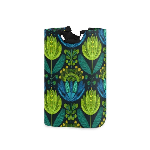 Laundry Basket Laundry Hampers Storage Basket Store Clothes Lightweight and Foldable Emerald Tulip Bold Pattern