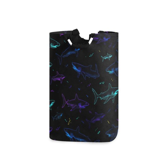 Laundry Basket Laundry Hampers Storage Basket Store Clothes Lightweight and Foldable Fierce Shark Pattern Design