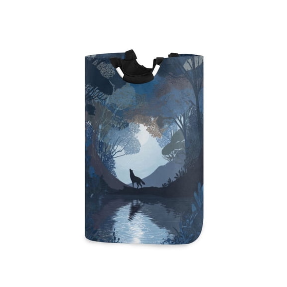 Laundry Basket Laundry Hampers Storage Basket Store Clothes Lightweight and Foldable Flat Vector Animal Silhouette