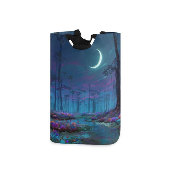Laundry Basket Laundry Hampers Storage Basket Store Clothes Lightweight and Foldable Glowing Neon Swamp Castle