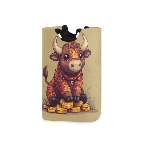 Laundry Basket Laundry Hampers Storage Basket Store Clothes Lightweight and Foldable Gray Cow