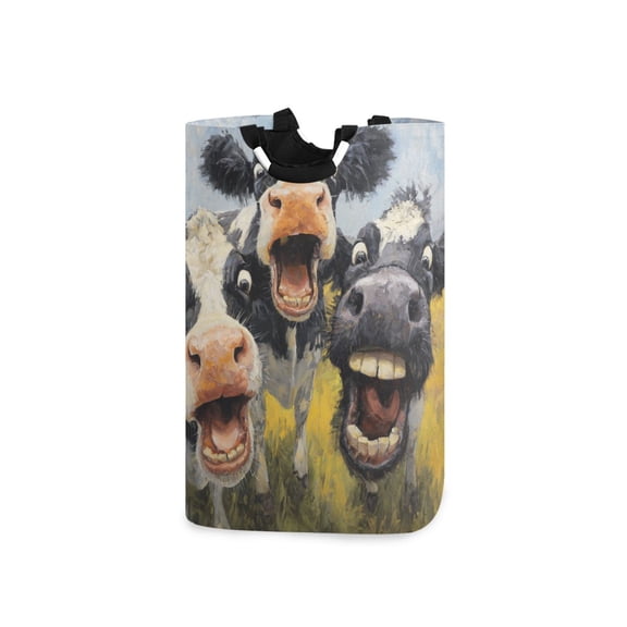Laundry Basket Laundry Hampers Storage Basket Store Clothes Lightweight and Foldable Laughing Cows