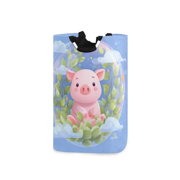 Laundry Basket Laundry Hampers Storage Basket Store Clothes Lightweight and Foldable Piglet Inside Bubble