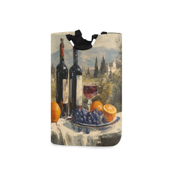 Laundry Basket Laundry Hampers Storage Basket Store Clothes Lightweight and Foldable Red Wine Grape Pattern