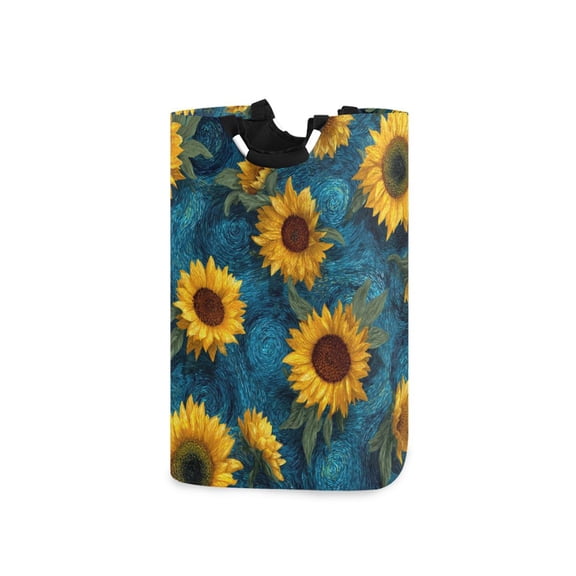 Laundry Basket Laundry Hampers Storage Basket Store Clothes Lightweight and Foldable Sunflower Float Blue Botanical