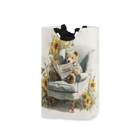 Laundry Basket Laundry Hampers Storage Basket Store Clothes Lightweight and Foldable Watercolor Teddy Bear