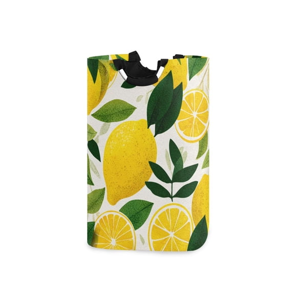 Laundry Basket Laundry Hampers Storage Basket Store Clothes Lightweight and Foldable Yellow Lemon Pattern