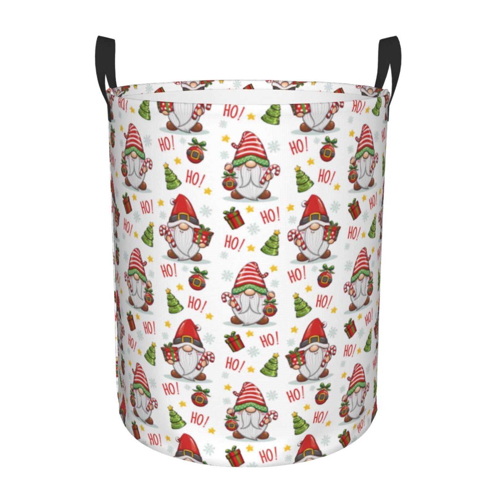 Laundry Basket Merry Christmas Santa Waterproof Laundry Hamper with