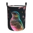 thumbnail image 1 of Laundry Basket, Pink Patterned Bird D Laundry Hamper Waterproof Laundry Bag Clothes Hamper Laundry Bin with Handles for Bedroom, Living Room, Kids Room, 1 of 6