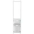 thumbnail image 1 of White Laundry Hamper Basket Sorter Wash Clothes Storage Organizer Rolling Rack Shelf Dirty Clothes Laundry Basket 17.3*13*68.5in, 1 of 15