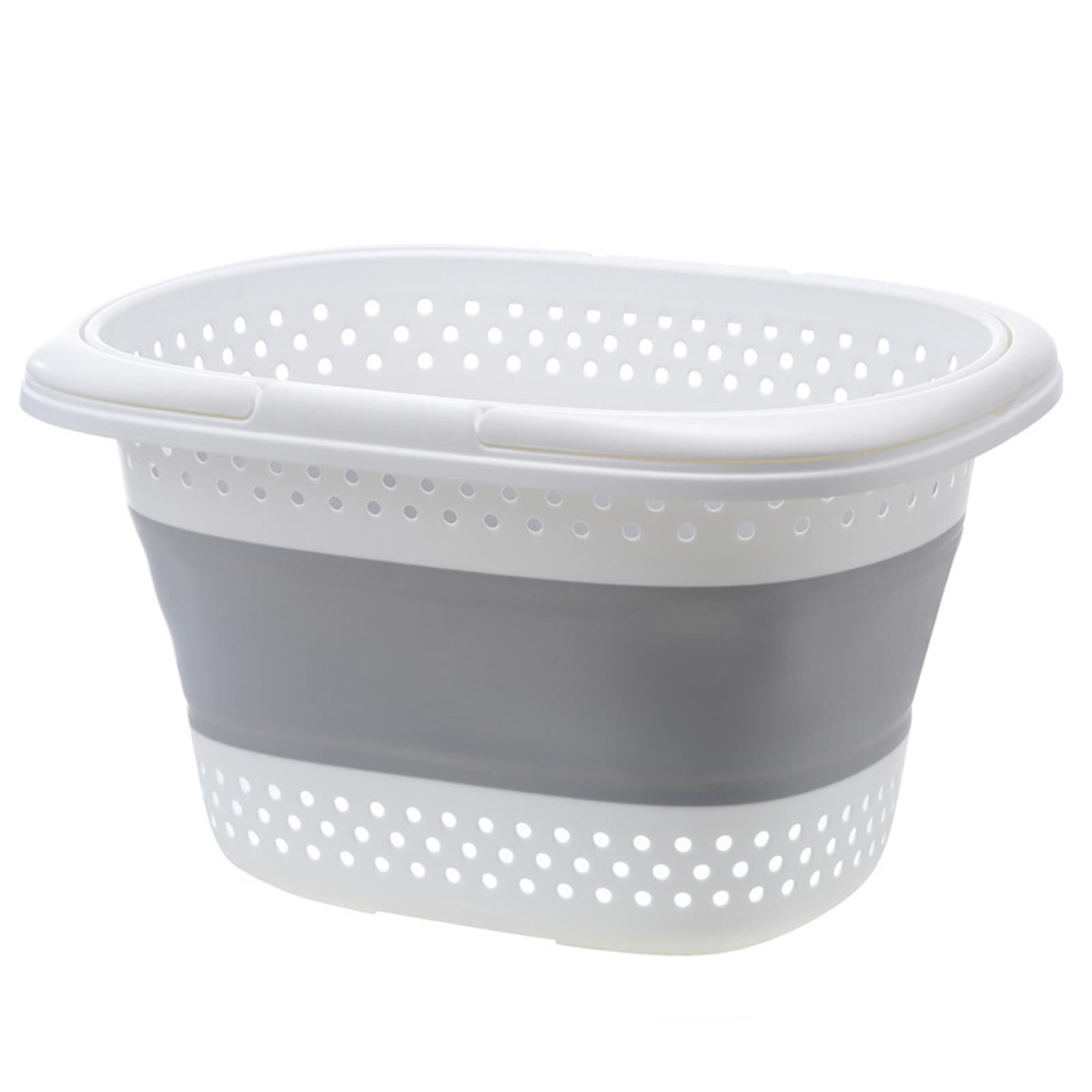 Laundry Basket Plastic Foldable Up Laundry Hamper Portable Washing Tub