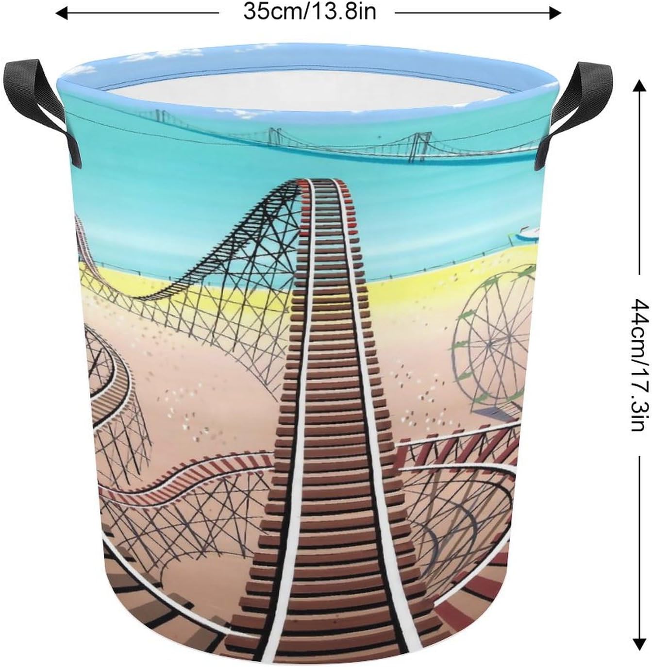 Laundry Basket Roller Coaster Handy Laundry Collapsible Foldable