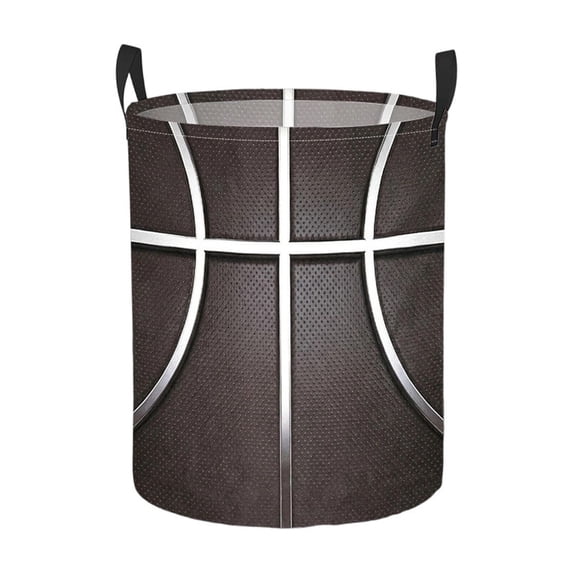 Laundry Basket,Spherical Print with Sturdy Handles Round Fabric Storage Bin for Laundry Room Bathroom Bedroom