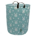 thumbnail image 1 of Laundry Basket with Strong Handles - Waterproof Dirty Clothes Laundry Basket, Collapsible & Convenient Home Organizer Containers for Kids Toys, Baby Clothing ( Blue Rabbit ), 1 of 7