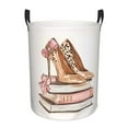 thumbnail image 1 of Laundry Basket, Stylish High Heels On Books Laundry Hamper Waterproof Laundry Bag Clothes Hamper Laundry Bin with Handles for Bedroom, Living Room, Kids Room, 1 of 6