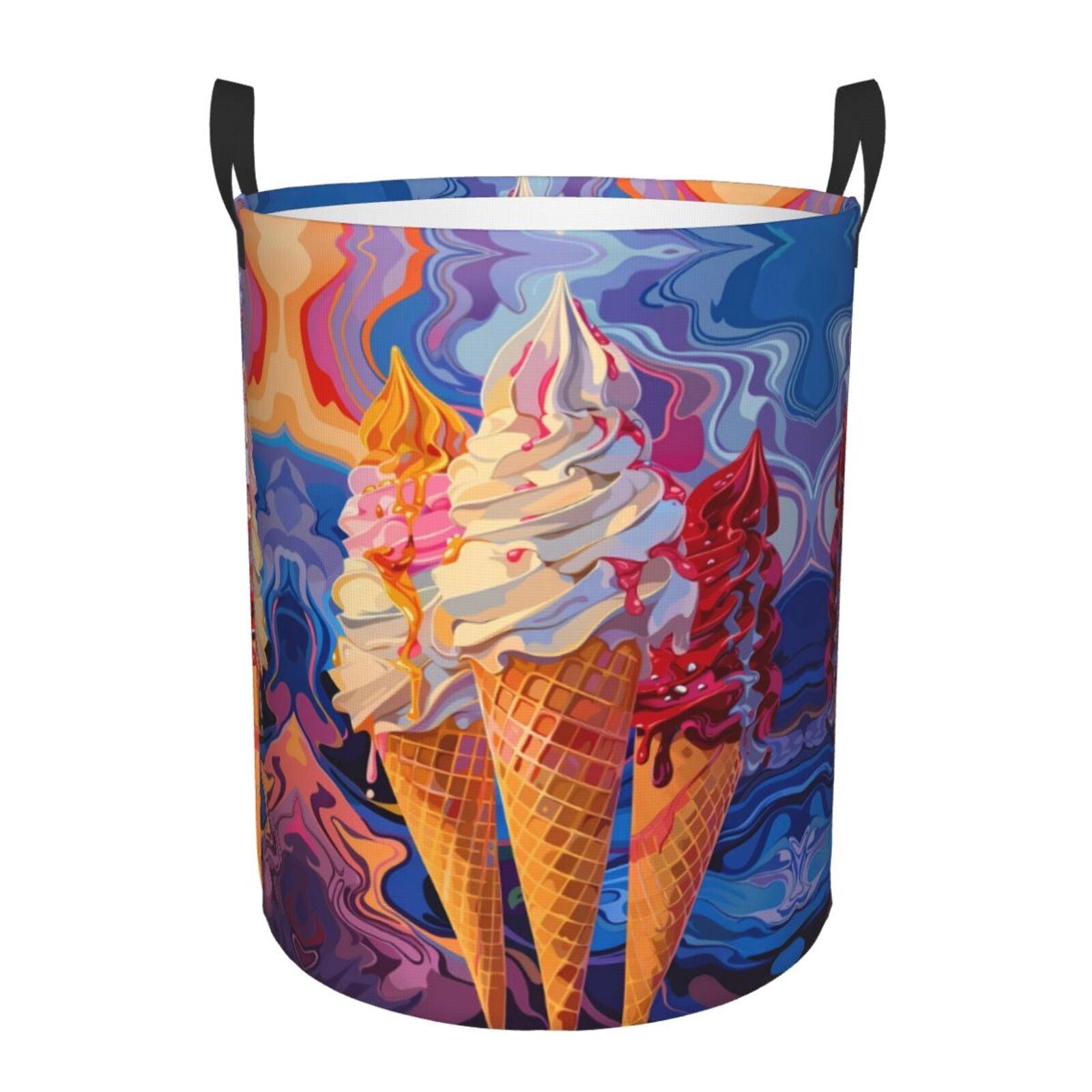laundry-basket-trio-of-dripping-cones-waterproof-laundry-hamper-with