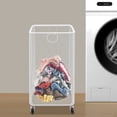 thumbnail image 1 of Laundry Basket with Wheels, Metal Mesh Storage Cart with Handles, Rolling Mesh Wire Storage Bin, Clothing Sorting Cart, Laundry Hamper Storage Organizer for Home, Hotel, Laundry Room, 1 of 16