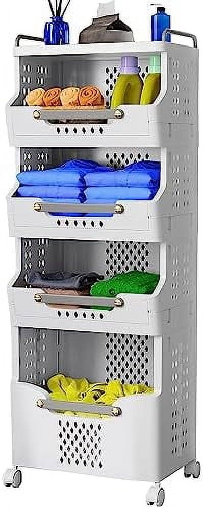 Laundry Basket with Wheels,Rolling Folding Laundry Hamper,Utility cart ...
