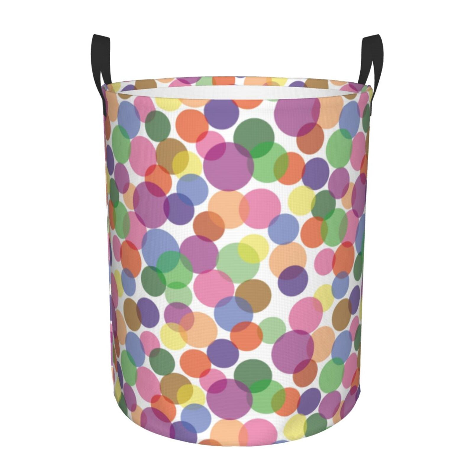 Chocolate Brown Polka Dot Laundry Basket