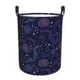thumbnail image 1 of Laundry Basket, colorful star deep purple Laundry Hamper Waterproof Laundry Bag Clothes Hamper Laundry Bin with Handles for Bedroom, Living Room, Kids Room, 1 of 6