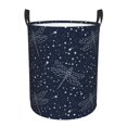 thumbnail image 1 of Laundry Basket, dragonfly stars navyblue starry Laundry Hamper Waterproof Laundry Bag Clothes Hamper Laundry Bin with Handles for Bedroom, Living Room, Kids Room, 1 of 6