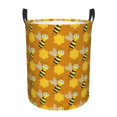 Laundry Basket, funny bees yellow Waterproof Laundry Hamper