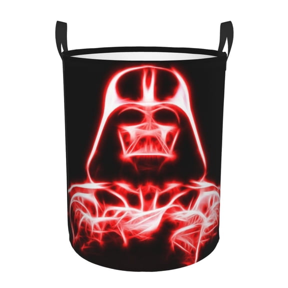 Laundry Basket with Handles Darth Vader Circular Hamper Dirty Clothes Storage Basket For Home Bathroom Medium