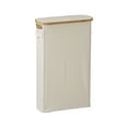 thumbnail image 1 of Laundry Basket with Lid, Narrow Laundry Hamper with Removable Bag, Skinny Dirty Clothes Basket with Handles for Bathroom, Bedroom (White), 1 of 6