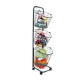 thumbnail image 1 of Laundry Basket with Wheels, 3 Tier Large Laundry Hampers, Removable Wire Baskets, 1 of 18