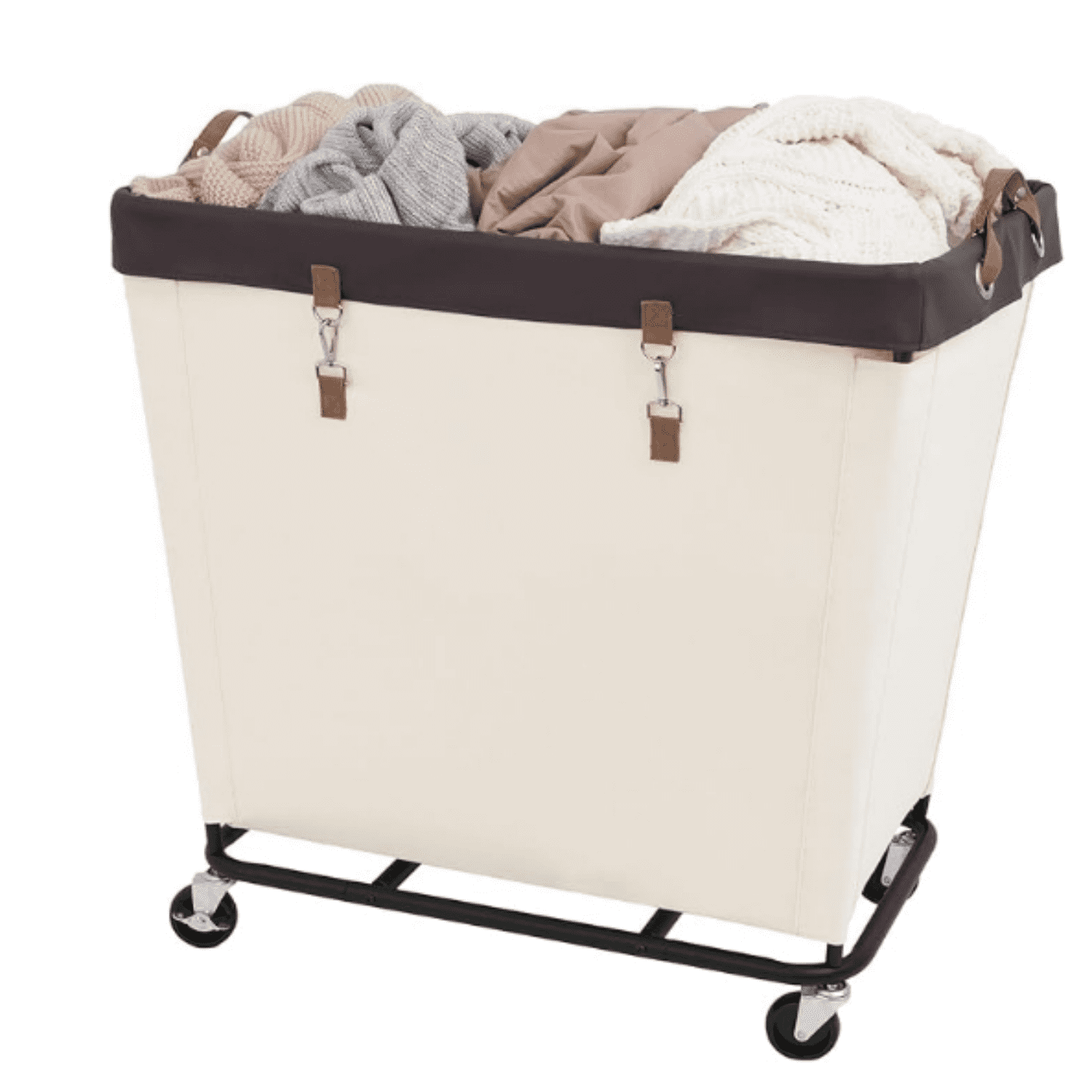 320L Laundry Basket with Wheels, Extra Large Rolling Hampers for Clothing Organizer, Dirty Clothes Basket for Hotel, Home, Closet, Dorm, Beige